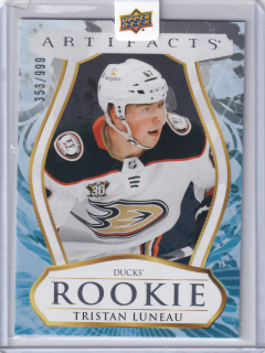 2023-24 UD Artifacts - Tristan Luneau - Rookie /999 #234