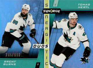 2021-22 UD Synergy - Brent Burns, Tomáš Hertl - Synergistic Duos /999 #SD-13