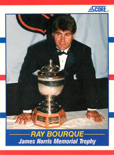 1990-91 Score - Ray Bourque - James Norris Memorial Trophy (English) #363