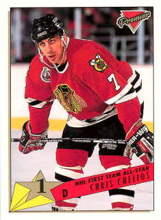 1993-94 O-Pee-Chee Premier - Chris Chelios - NHL First Team All-Star #94