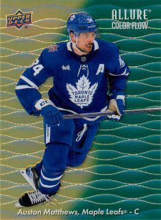 2023-24 UD Allure - Auston Matthews - Color Flow Yellow-Green #CF-24