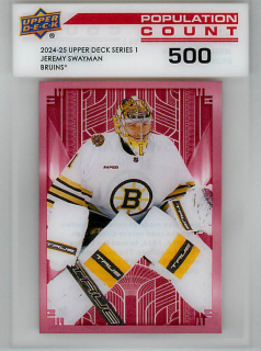 2024-25 UD Series 1 - Jeremy Swayman - Population Count 500 #PC-12