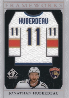 2021-22 UD SP Game Used - Jonathan Huberdeau - Frameworks #F-HU