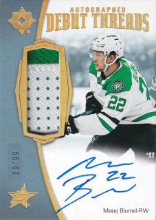2022-23 UD Ultimate Collection - Matěj Blumel - Autographed Debut Threads /99 #ADT-BL