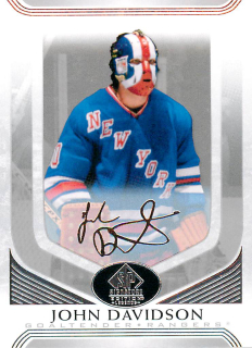 2020-21 UD SP Signature Edition Legends - John Davidson - Silver Script #175