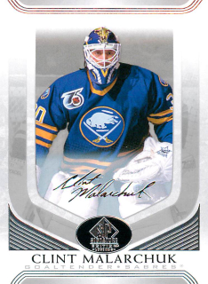 2020-21 UD SP Signature Edition Legends - Clint Malarchuk - Silver Script #220
