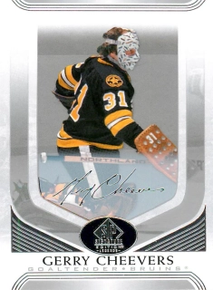 2020-21 UD SP Signature Edition Legends - Gerry Cheevers - Silver Script #14