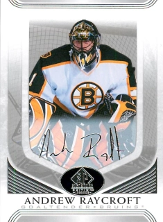 2020-21 UD SP Signature Edition Legends - Andrew Raycroft - Silver Script #229