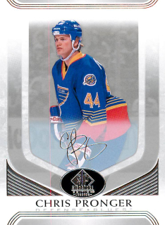 2020-21 UD SP Signature Edition Legends - Chris Pronger - Silver Script #81