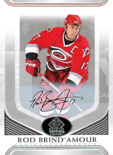 2020-21 UD SP Signature Edition Legends - Rod Brind'Amour - Silver Script #107