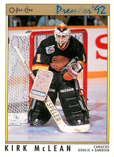 1991-92 O-Pee-Chee Premier - Kirk McLean #158