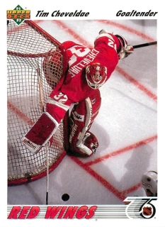 1991-92 UD Series - Tim Cheveldae (English) #129