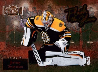 2022-23 UD Skybox Metal Universe - Jeremy Swayman - Flash The Glove #FL-18