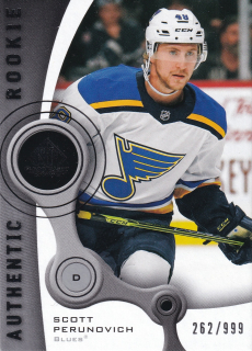 2021-22 UD SP Game Used - Scott Perunovich - Authentic Rookie /999 #R-19
