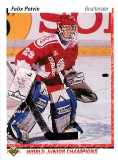 1990-91 UD Series - Felix Potvin - World Junior Champions #458