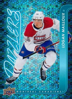 2024-25 UD Series 2 - Logan Mailloux - Dazzlers Blue #DZ-69