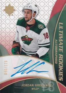 2018-19 UD Ultimate Collection - Jordan Greenway - Ultimate Rookies Autographed /175 #RRA-JG