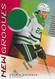 2024-25 UD SP Game Used - Mavrik Bourque - New Grooves Red Jersey #NG-17
