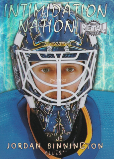 2020-21 UD Skybox Metal Universe - Jordan Binnington - Intimidation Nation