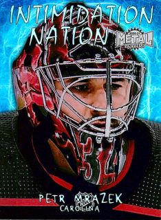 2020-21 UD Skybox Metal Universe - Petr Mrázek - Intimidation Nation #IN-12