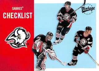 2000-01 UD Vintage - Sabres - Checklist #49