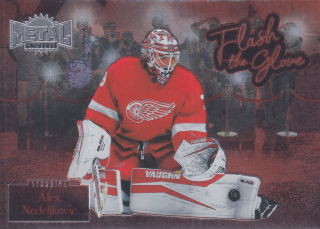 2022-23 UD Skybox Metal Universe - Alex Nedeljkovic - Flash The Glove #FL-33