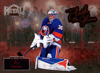 2022-23 UD Skybox Metal Universe - Ilya Sorokin - Flash The Glove #FL-5