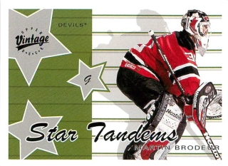2000-01 UD Vintage - Martin Brodeur - Star Tandems #S4B