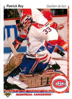 1990-91 UD Series - Patrick Roy (French) #153