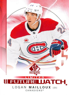 2024-25 UD SP Authentic - Logan Mailloux - Future Watch Limited Red #152