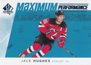 2024-25 UD SP Authentic - Jack Hughes - Maximum Performance Blue #MP-14