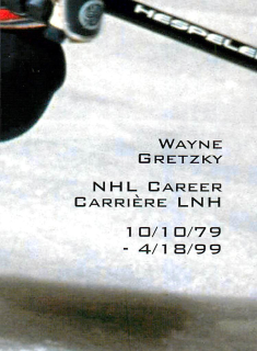 1999-00 UD McDonald's Wayne Gretzky Performance for the Record - Checklist Puzzle #9