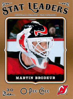2006-07 UD O-Pee-Chee - Martin Brodeur - Stat Leaders #608