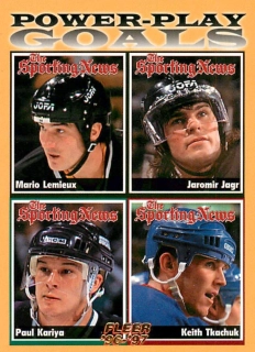 1996-97 Fleer - Mario Lemieux, Jaromír Jágr, Paul Kariya, Keith Tkachuk - The Sporting News #141