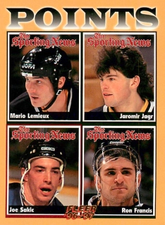 1996-97 Fleer - Mario Lemieux, Jaromír Jágr, Joe Sakic, Ron Francis - The Sporting News #137