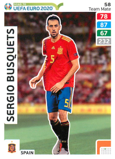 2019 Panini Adrenalyn XL Road to UEFA Euro 2020 - Sergio Busquets #58