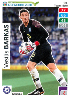 2019 Panini Adrenalyn XL Road to UEFA Euro 2020 - Vasilis Barkas #91