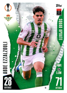 2023-24 Topps Match Attax Extra UEFA Club Competitions - Abde Ezzalzouli - Squad Update #14