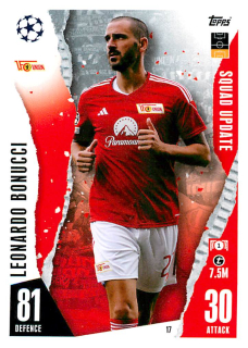 2023-24 Topps Match Attax Extra UEFA Club Competitions - Leonardo Bonucci - Squad Update #17