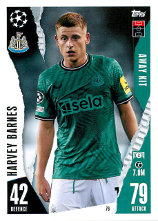 2023-24 Topps Match Attax Extra UEFA Club Competitions - Harvey Barnes - Away Kit #76