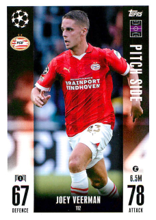 2023-24 Topps Match Attax Extra UEFA Club Competitions - Joey Veerman - Pitch Side #112