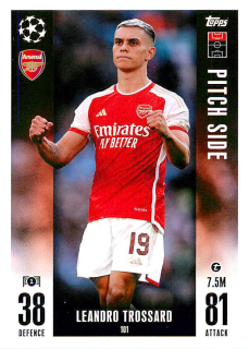 2023-24 Topps Match Attax Extra UEFA Club Competitions - Leandro Trossard - Pitch Side #101