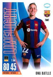 2023-24 Topps Match Attax Extra UEFA Club Competitions - Ona Batlle - Limelight #158