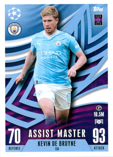 2023-24 Topps Match Attax Extra UEFA Club Competitions - Kevin De Bruyne - Assist Master #136