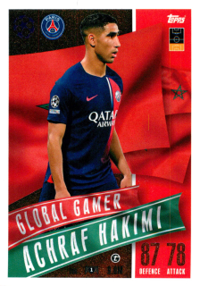 2023-24 Topps Match Attax Extra UEFA Club Competitions - Achraf Hakimi - Global Gamer #206