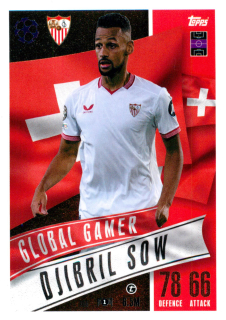 2023-24 Topps Match Attax Extra UEFA Club Competitions - Djibril Sow - Global Gamer #205