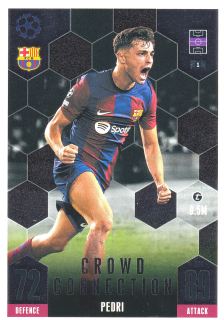 2023-24 Topps Match Attax Extra UEFA Club Competitions - Pedri - Crowd Connection #240