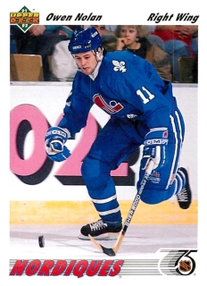 1991-92 UD Series - Owen Nolan (English) #367