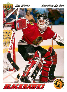 1991-92 UD Series - Jim Waite - Star Rookie (French) #443
