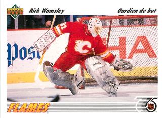 1991-92 UD Series - Rick Wamsley (French) #130